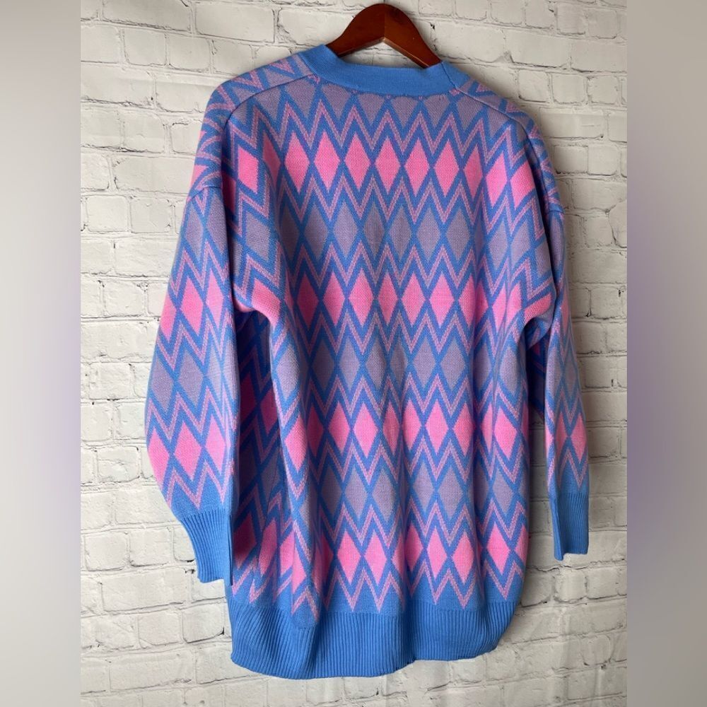 Qu Style Retro Multicolored Cardigan One Size - Picture 6 of 6